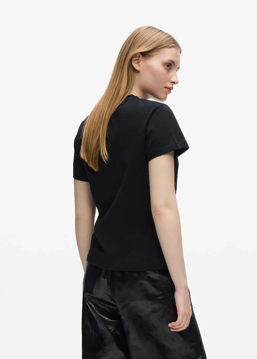 Women's Black KNOT DETAIL TSHIRT Karl Lagerfeld B4W17038-999 Black