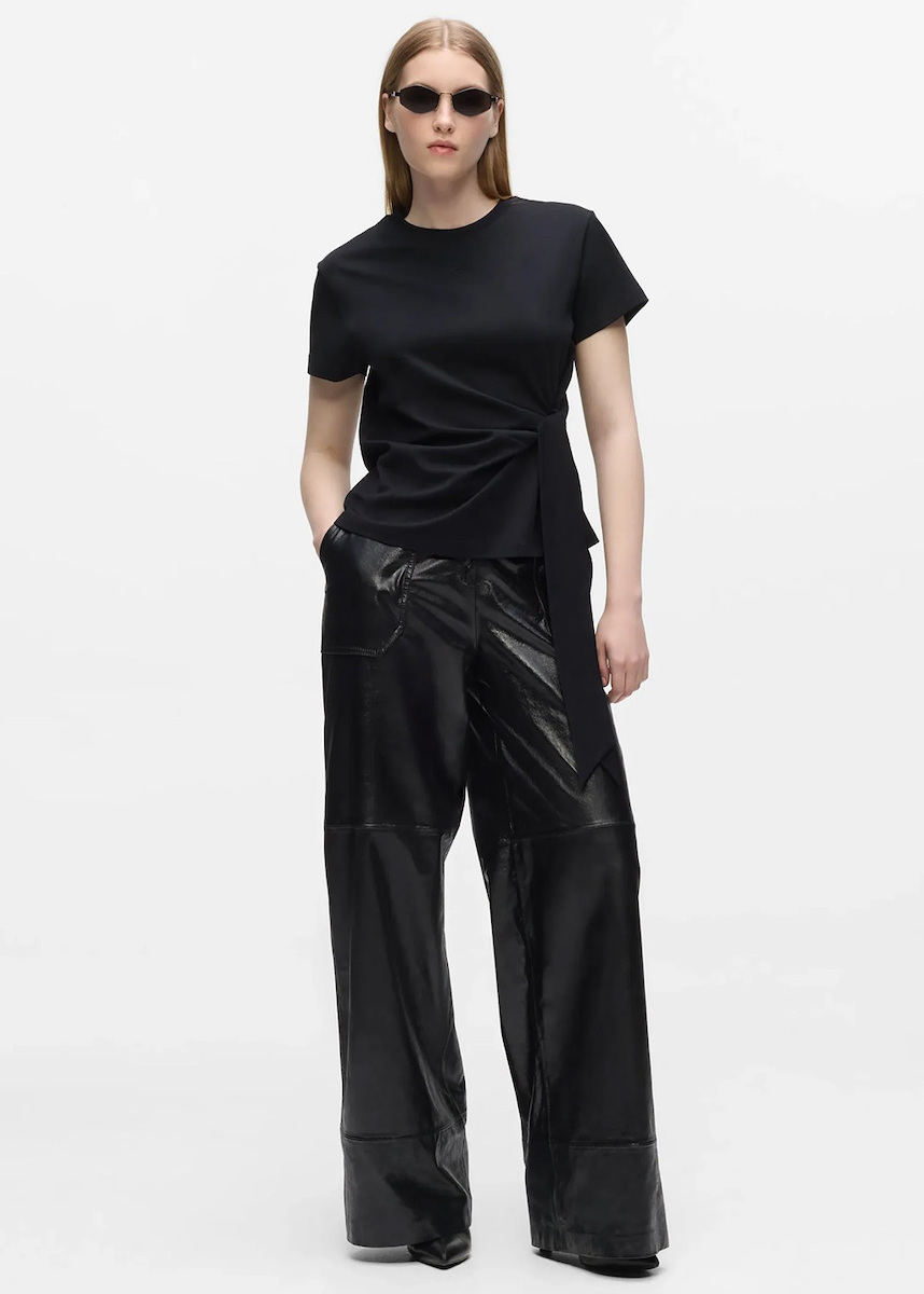 Women's Black KNOT DETAIL TSHIRT Karl Lagerfeld B4W17038-999 Black