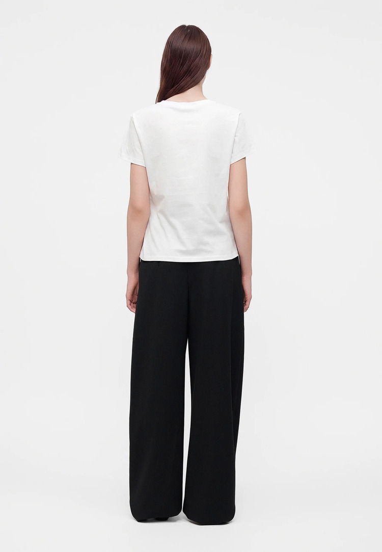 Women's White KNOT DETAIL TSHIRT Karl Lagerfeld B4W17038-100 White