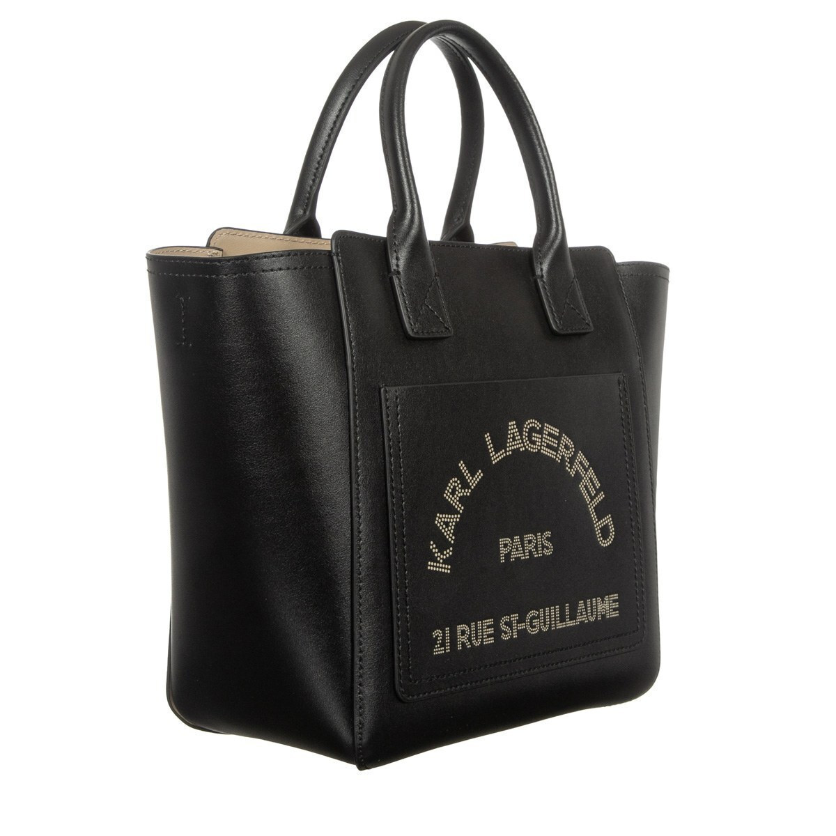 Women's Black Leather K/DAILY SM TOTE Karl Lagerfeld B3W30093-1AV Black