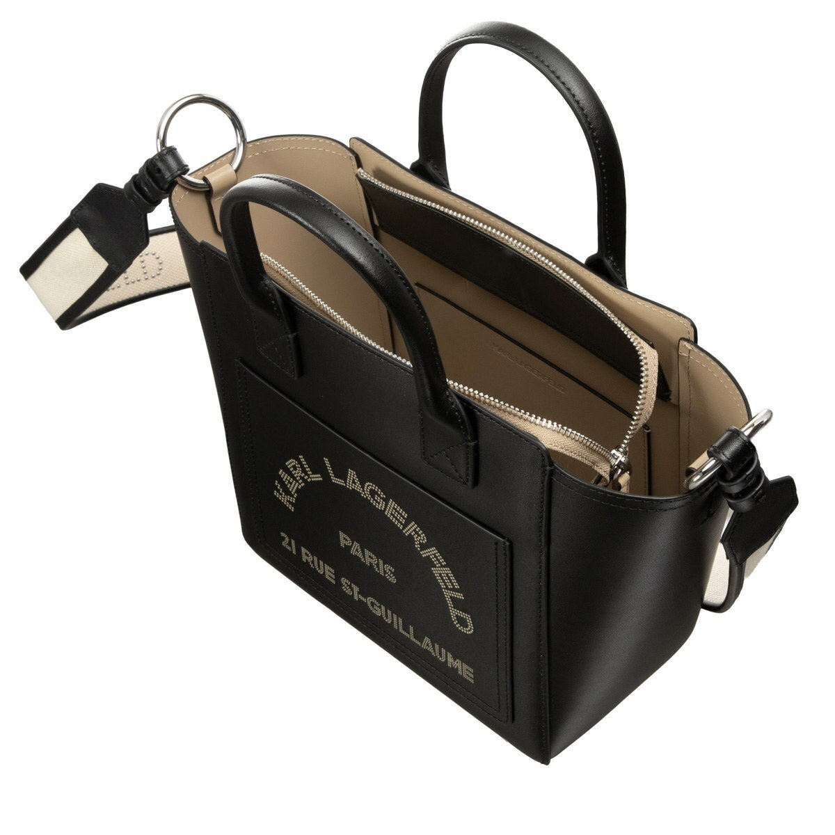 Women's Black Leather K/DAILY SM TOTE Karl Lagerfeld B3W30093-1AV Black
