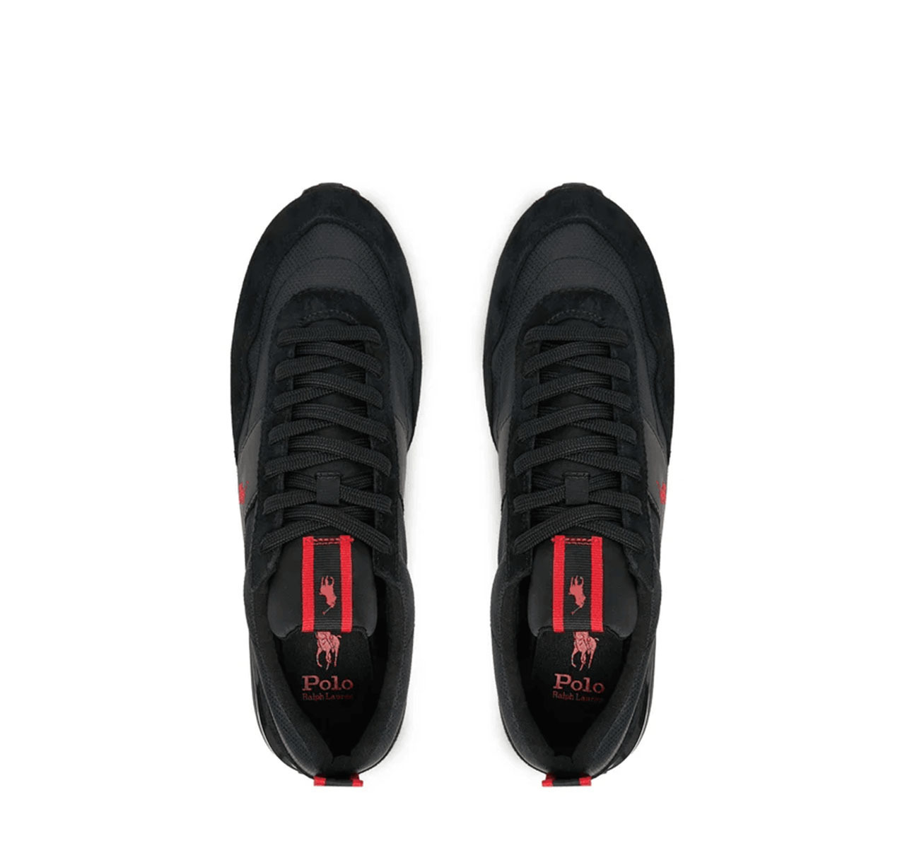 Ανδρικά Δερμάτινα Train 89 Sneakers Μαύρα Ralph Lauren 809P01638002-Black