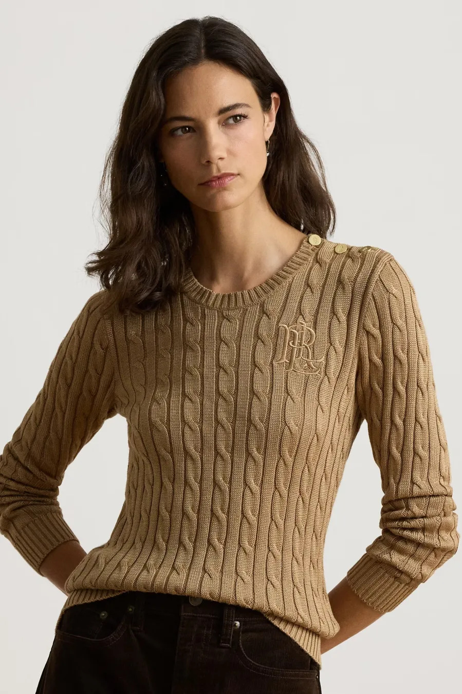 Women's Camel SWEATER Ralph Lauren 200P14039500-CAMEL