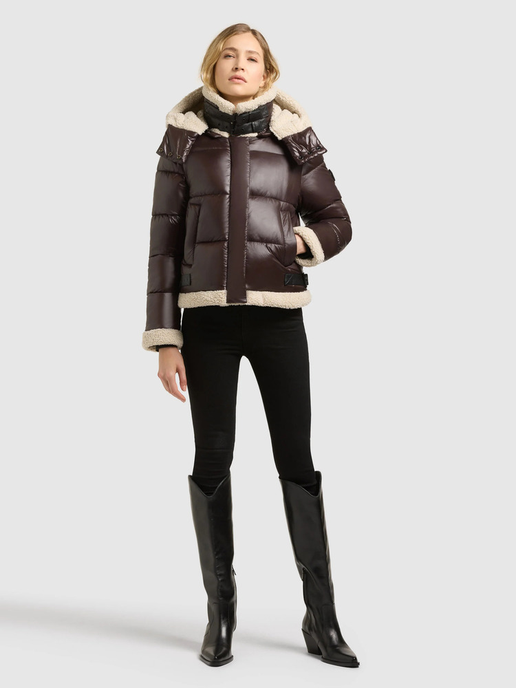Women's Brown Nessie 3 Jacket Khujo KJ1295JK263-CHO CHI