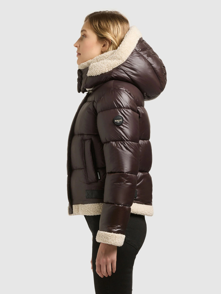Women's Brown Nessie 3 Jacket Khujo KJ1295JK263-CHO CHI