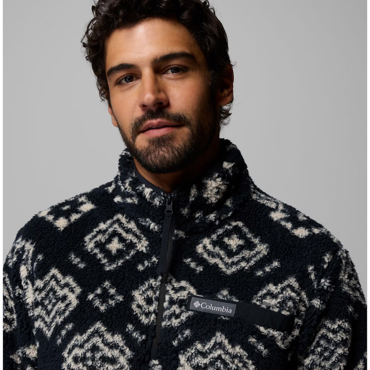 Ανδρικό Rugged Ridge High Pile Half Zip Fleece Μαύρο Columbia 2135471-014