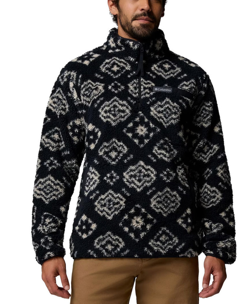 Ανδρικό Rugged Ridge High Pile Half Zip Fleece Μαύρο Columbia 2135471-014