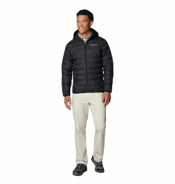 Men's Black Delta Ridge II Down Hooded Jacket Columbia 2086222-010