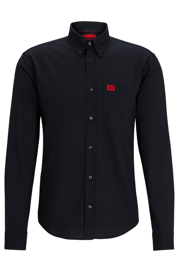 Men's Black Evito Shirt HUGO 50479302-004