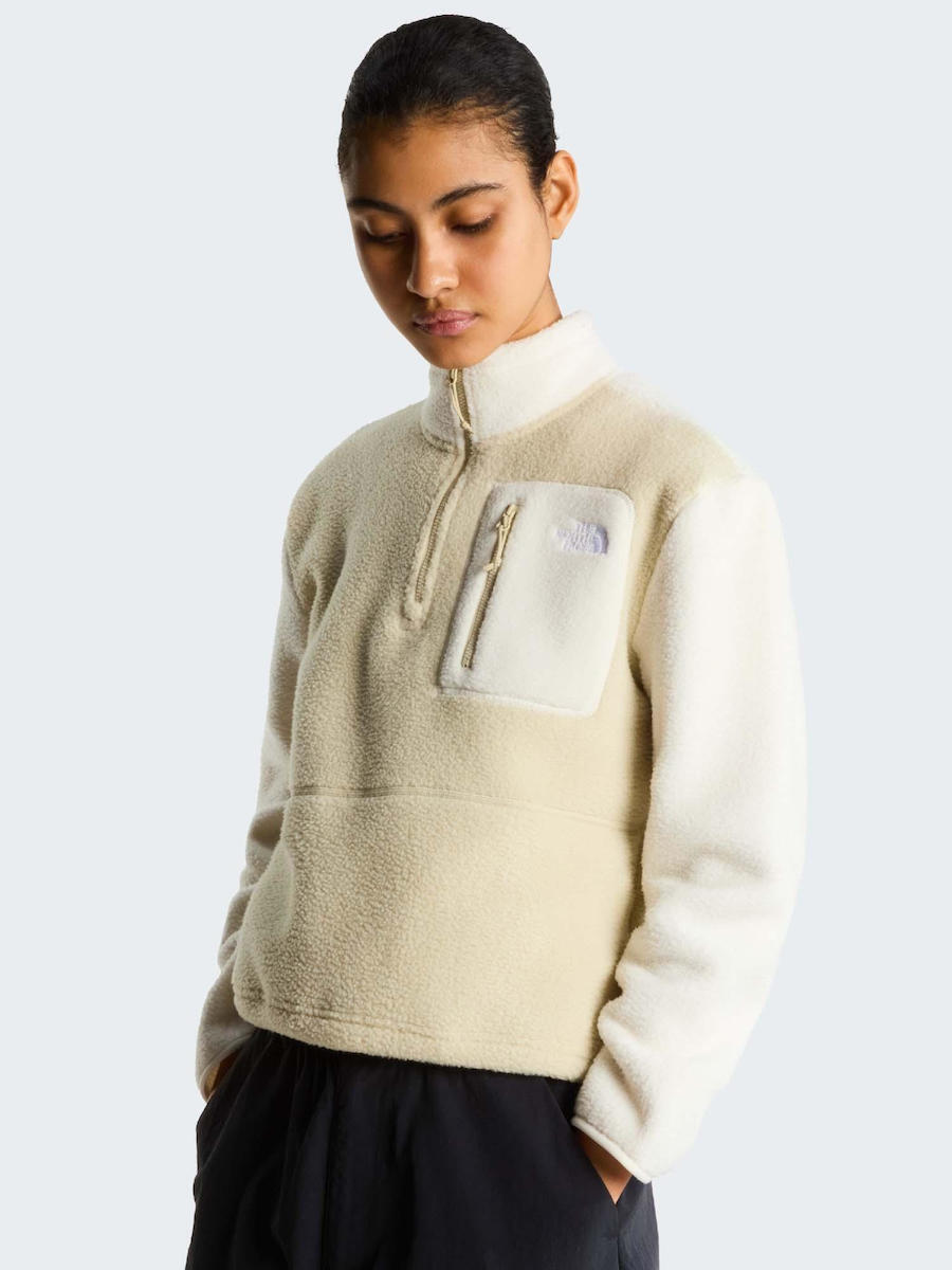 Women's Beige W YUMIORI 1/4 ZIP FLEECE The North Face NF0A8E89-MIA1