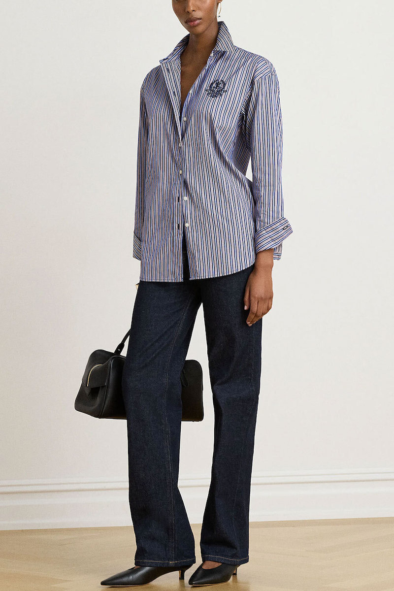 Women's Y/D 70S BROADCLOTH-WVN-SHIRT Ralph Lauren 200B27664001-NAVY