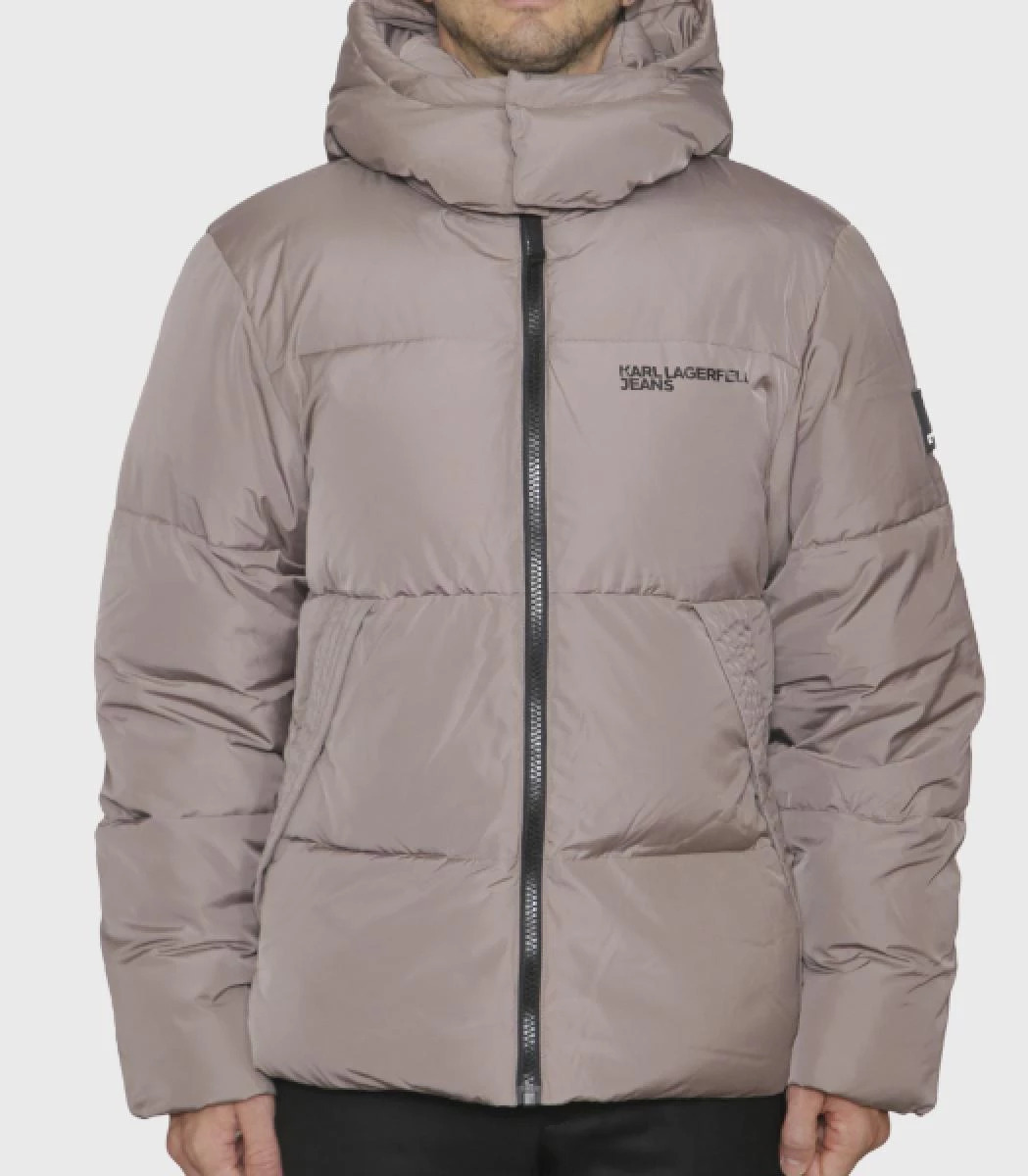 Ανδρικό Puffer Μπουφάν Καφέ Karl Lagerfeld Jeans B3M15011-2QL Iron