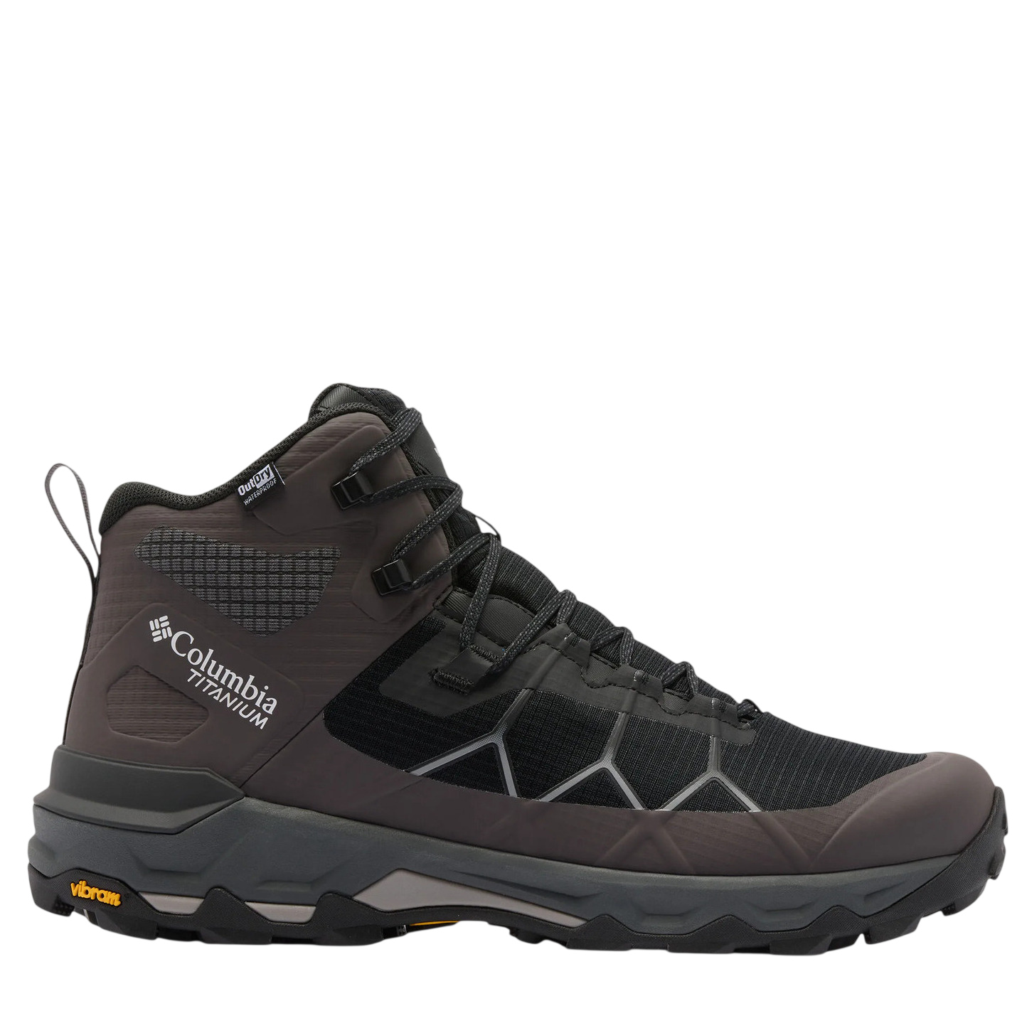 Men's Black Peakfreak Titanium Outdry Mid Hiking Shoes Columbia 2165641-010