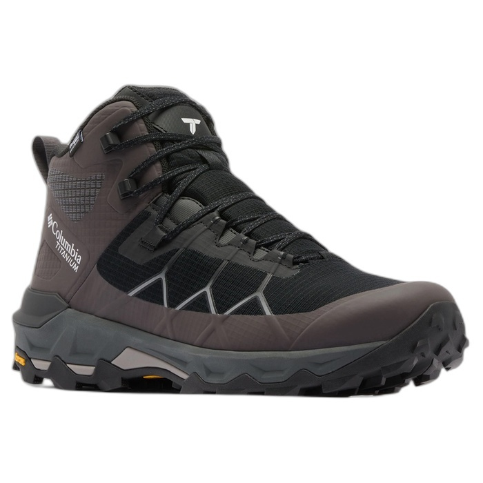 Men's Black Peakfreak Titanium Outdry Mid Hiking Shoes Columbia 2165641-010
