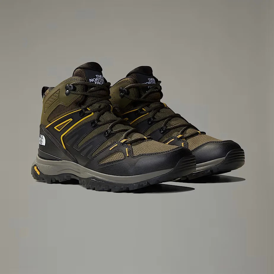 Men's Taupe Green Hedgehog Mid Gore-Tex Hiking Boots The North Face NF0A8AAA-BQW1