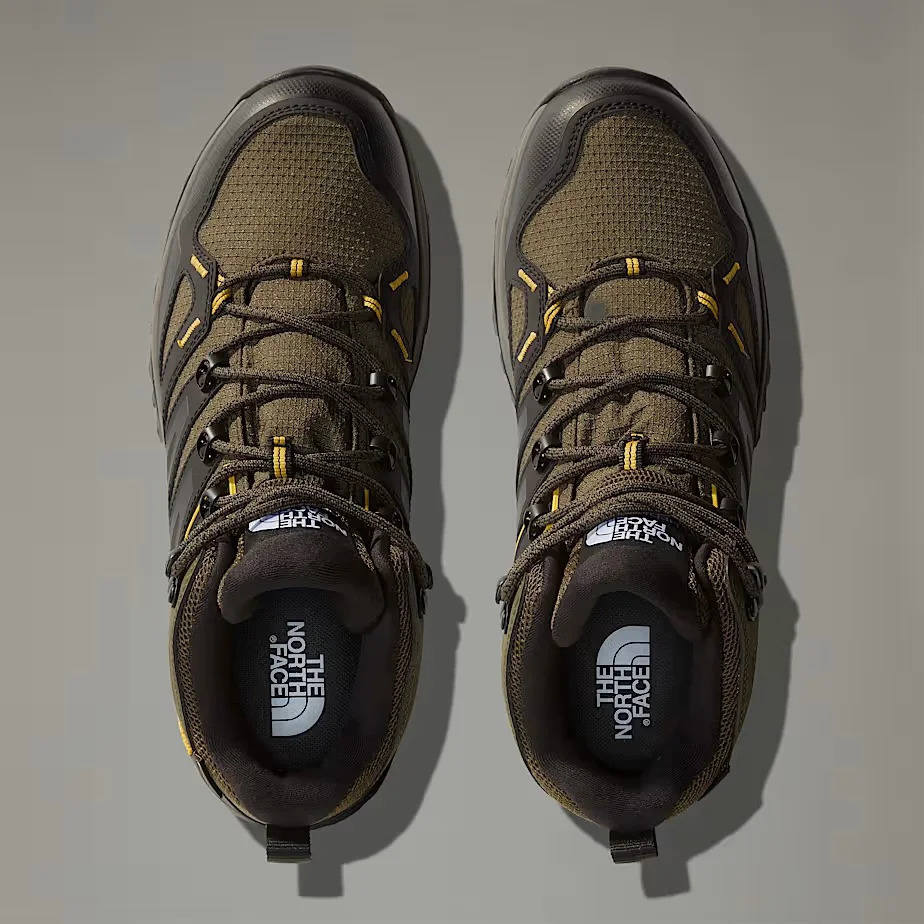 Men's Taupe Green Hedgehog Mid Gore-Tex Hiking Boots The North Face NF0A8AAA-BQW1
