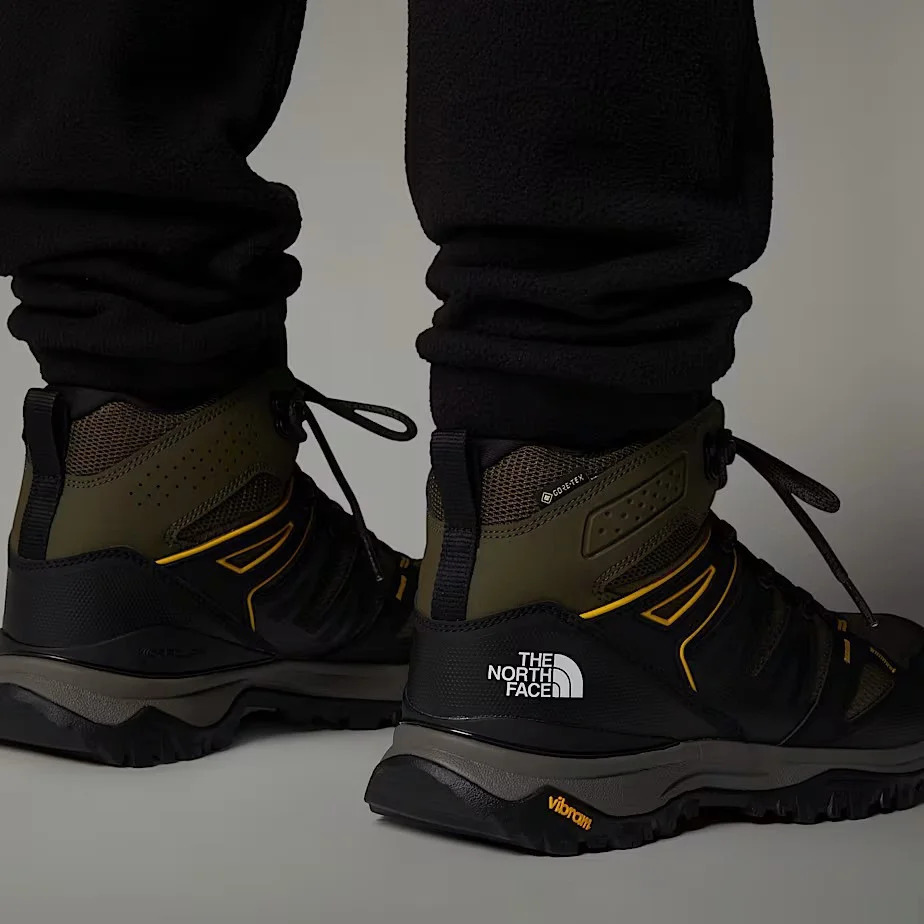 Men's Taupe Green Hedgehog Mid Gore-Tex Hiking Boots The North Face NF0A8AAA-BQW1