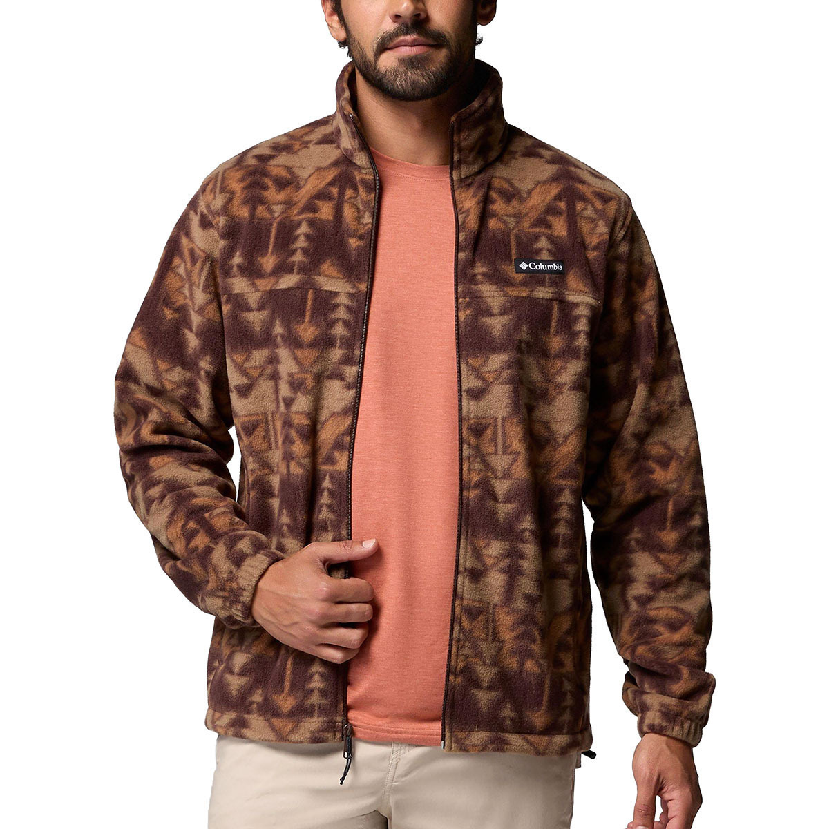 Men's Brown Steens Mountain Printed Jacket Columbia 1478231-259