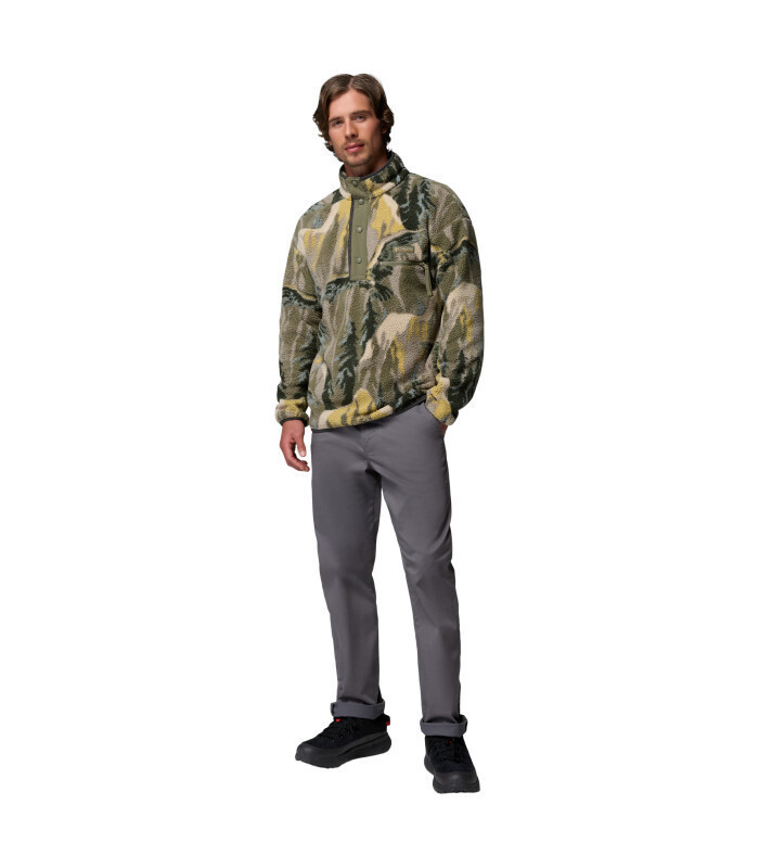 Men's Stone Green Soarin Helvetia II Printed Printed Half Snap Fleece Columbia 2098461-397