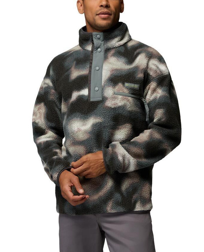 Men's Sedona Sage Dyeflow Helvetia II Printed Printed Half Snap Fleece Columbia 2098461-342