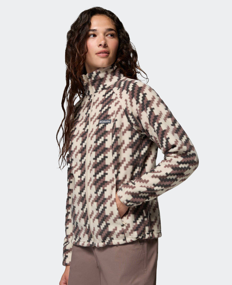Women's Beige Benton Springs Printed Full Zip Fleece Columbia 2021771-274