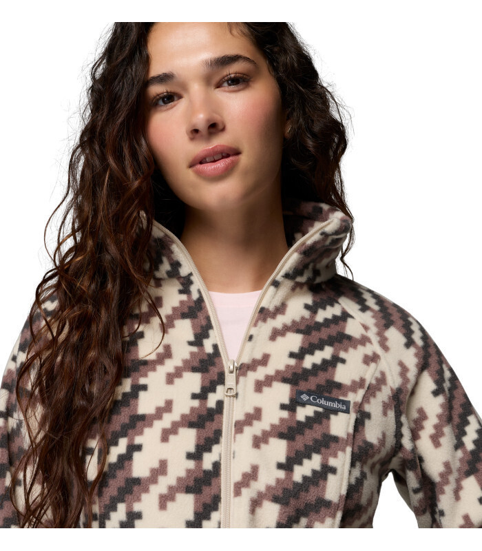 Women's Beige Benton Springs Printed Full Zip Fleece Columbia 2021771-274