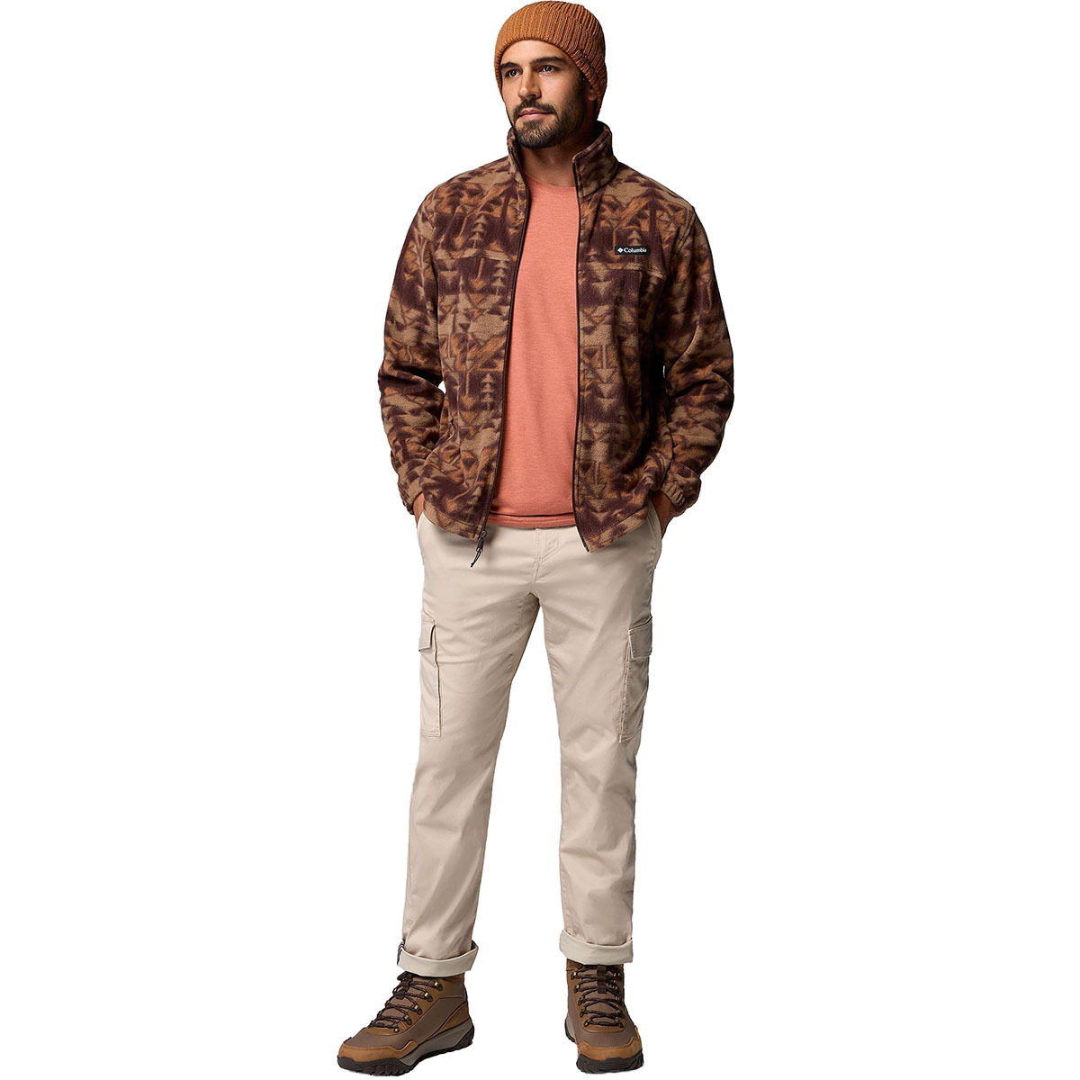 Men's Brown Steens Mountain Printed Jacket Columbia 1478231-259