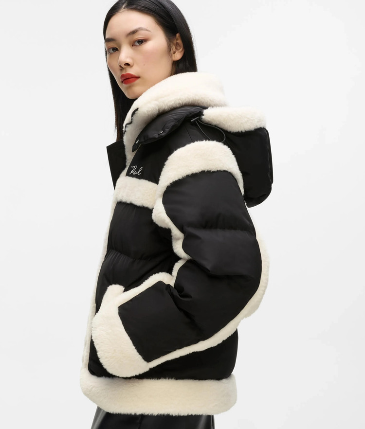 Γυναικείο Shearling Μπουφάν Μαύρο Karl Lagerfeld B4W15004-999 Black