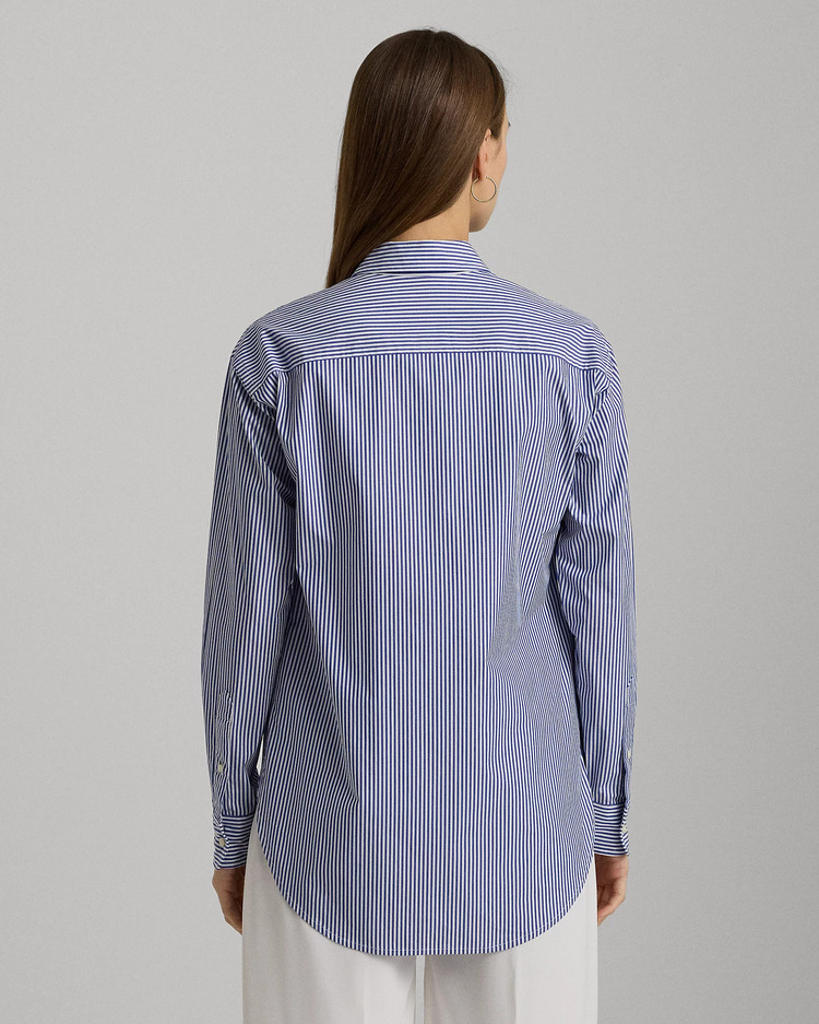 Γυναικείο Ριγέ Πουκάμισο Μπλε Ralph Lauren 200932539001-BLUE