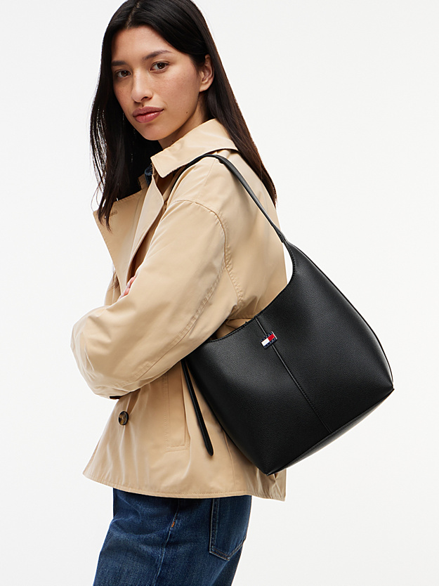 Women's Black TJW CITY BUCKET BAG Tommy Jeans AW0AW19062-BDS