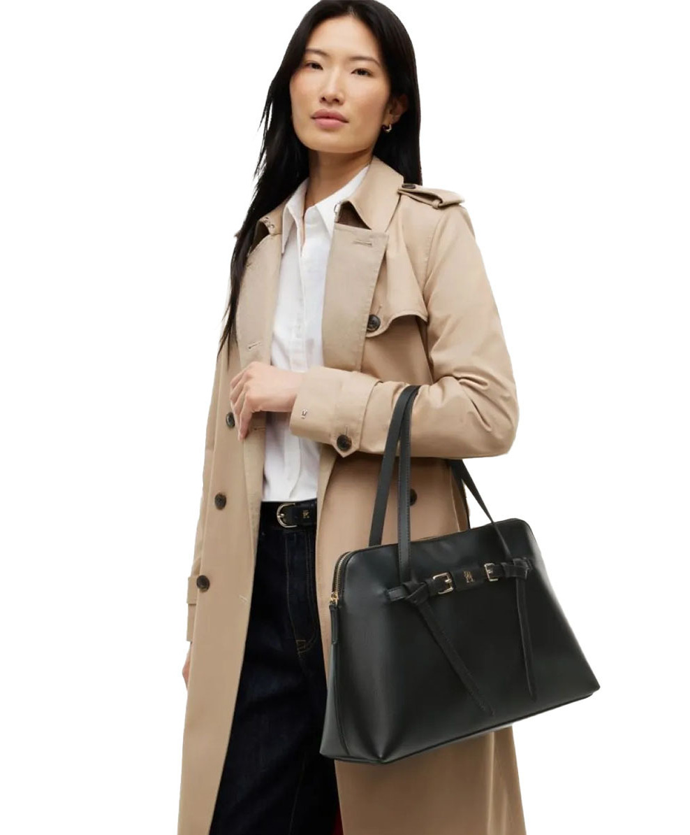 Γυναικεία Buckle Tote Τσάντα Μαύρη Tommy Hilfiger AW0AW19032-BDS