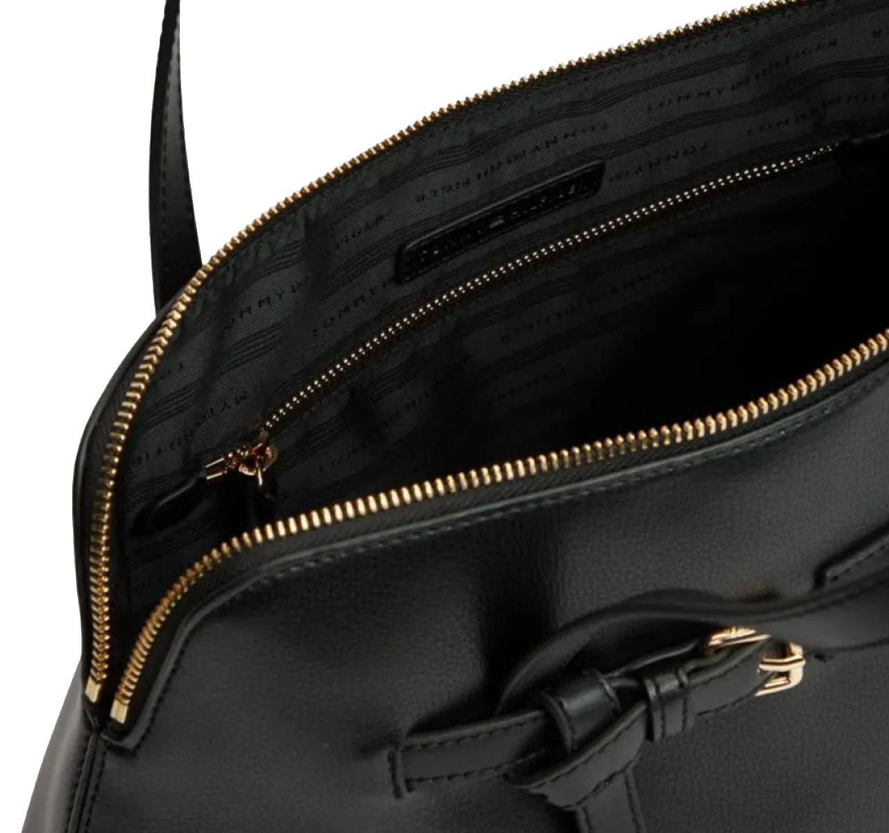 Γυναικεία Buckle Tote Τσάντα Μαύρη Tommy Hilfiger AW0AW19032-BDS