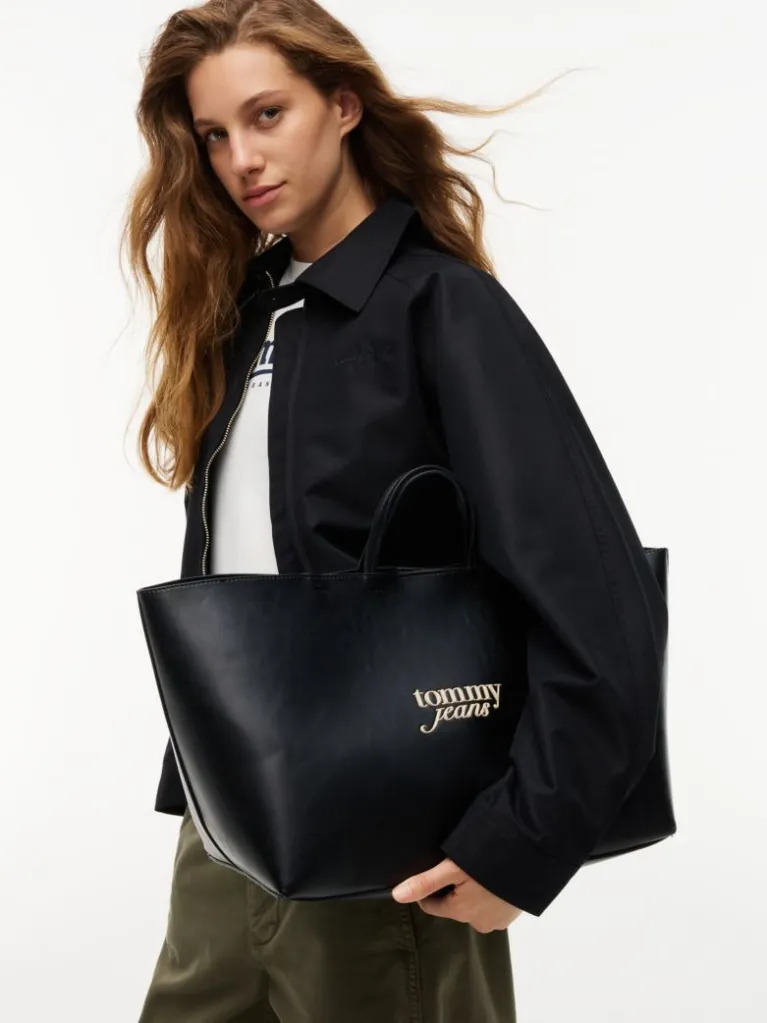 Γυναικεία Tote Τσάντα Μαύρη Tommy Jeans AW0AW19051-BDS