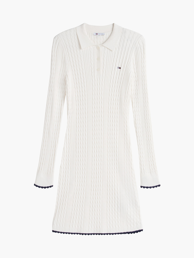 Women's Beige TJW CABLE POLO MINI DRESS EXT Tommy Jeans DW0DW23317-YBH