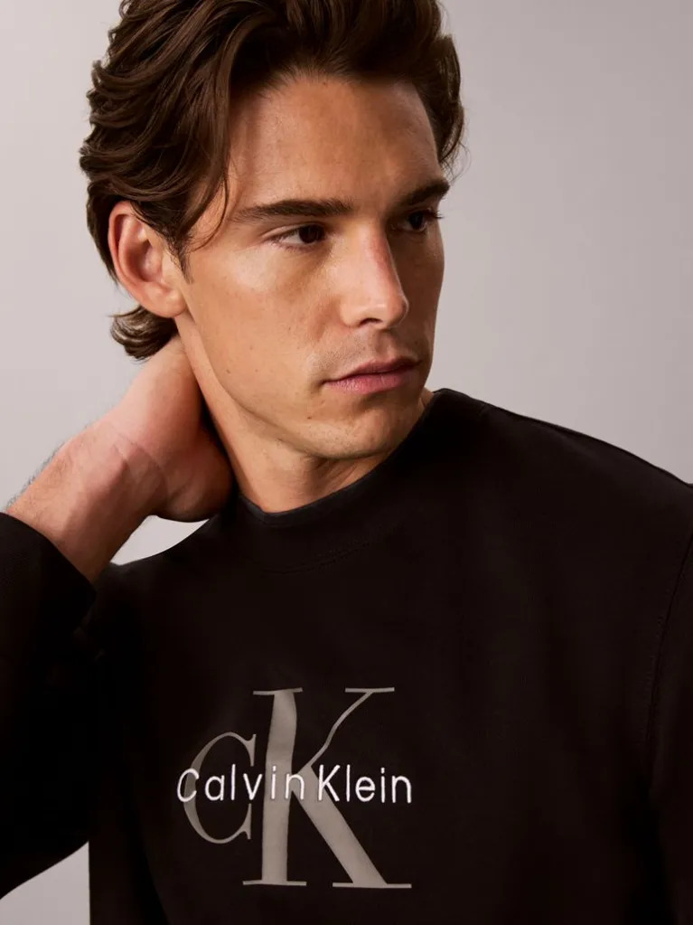 Men's Black Cl Ls 350Terry Mnlg Cn Swtshrt Calvin Klein LV04RG278G-UB1