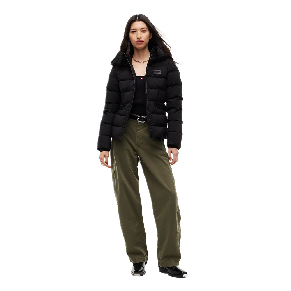 Γυναικείο Μπουφάν Μαύρο Tommy Jeans DW0DW23409-BDS