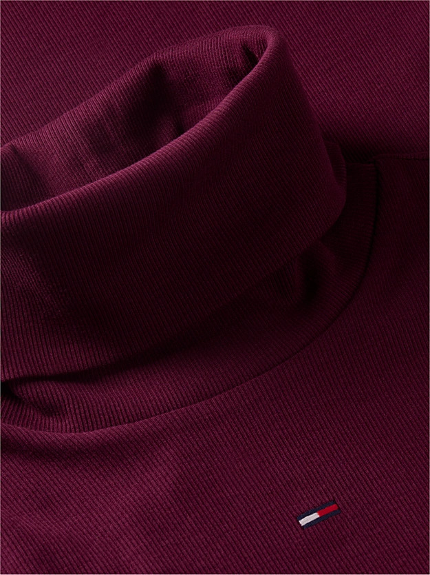 Women's Calypso Berry TJW TURTLENECK  BODYCON MIDI DRESS Tommy Jeans DW0DW23320-V11