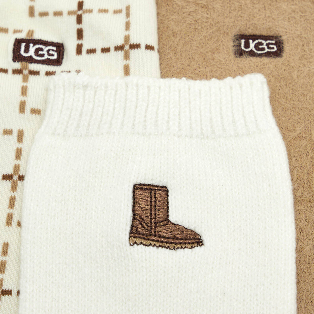 Women's UGG CLASSIC CREW 3 PACK SOCKS UGG 1181414-CCBT