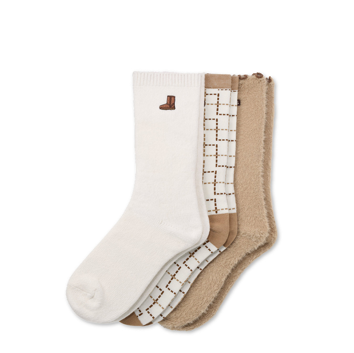 Women's UGG CLASSIC CREW 3 PACK SOCKS UGG 1181414-CCBT