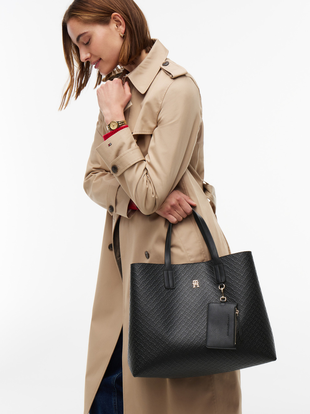 Γυναικεία Icon Satchel Τσάντα Μαύρη Tommy Hilfiger AW0AW18923-BDS