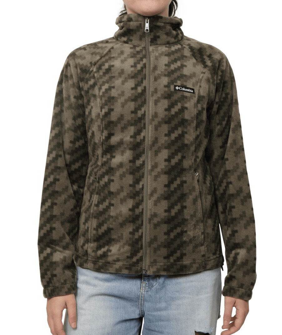 Women's Olive Green Benton Springs Printed Full Zip Fleece Columbia 2021771-397