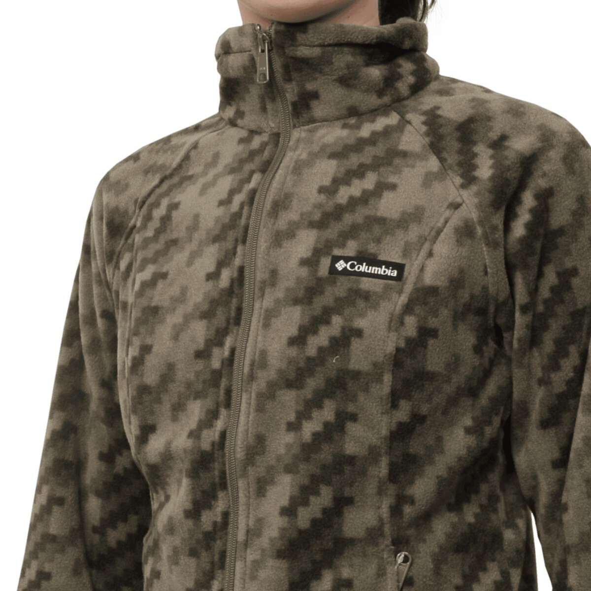 Women's Olive Green Benton Springs Printed Full Zip Fleece Columbia 2021771-397
