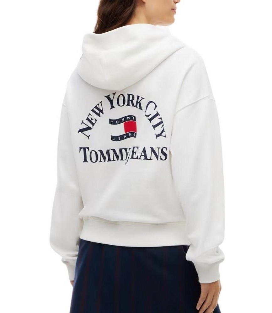 Γυναικείο Φούτερ Λευκό Tommy Jeans DW0DW23402-YBL