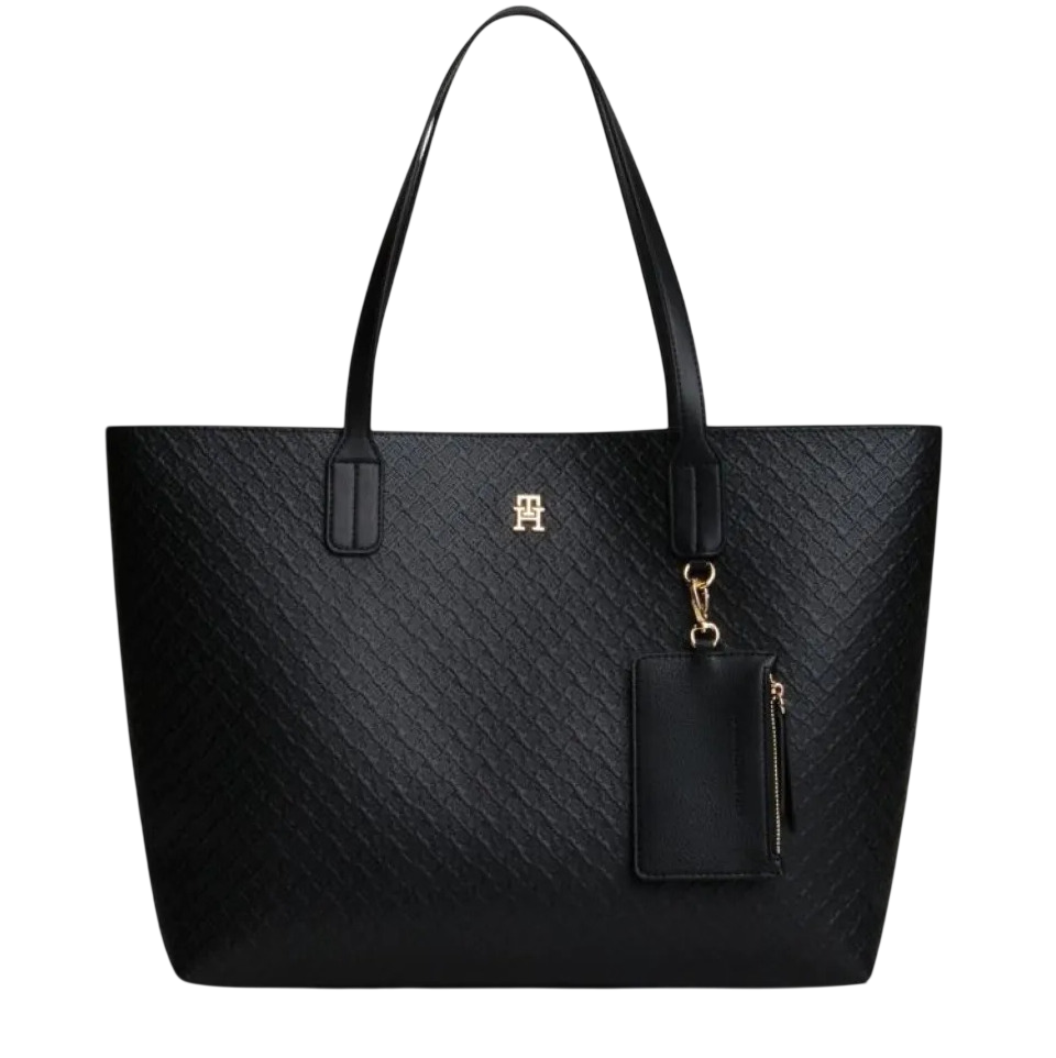 Γυναικεία Icon Tote Τσάντα Μαύρη Tommy Hilfiger AW0AW19004-BDS