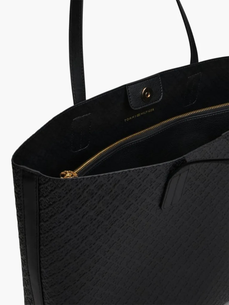 Γυναικεία Icon Tote Τσάντα Μαύρη Tommy Hilfiger AW0AW19004-BDS