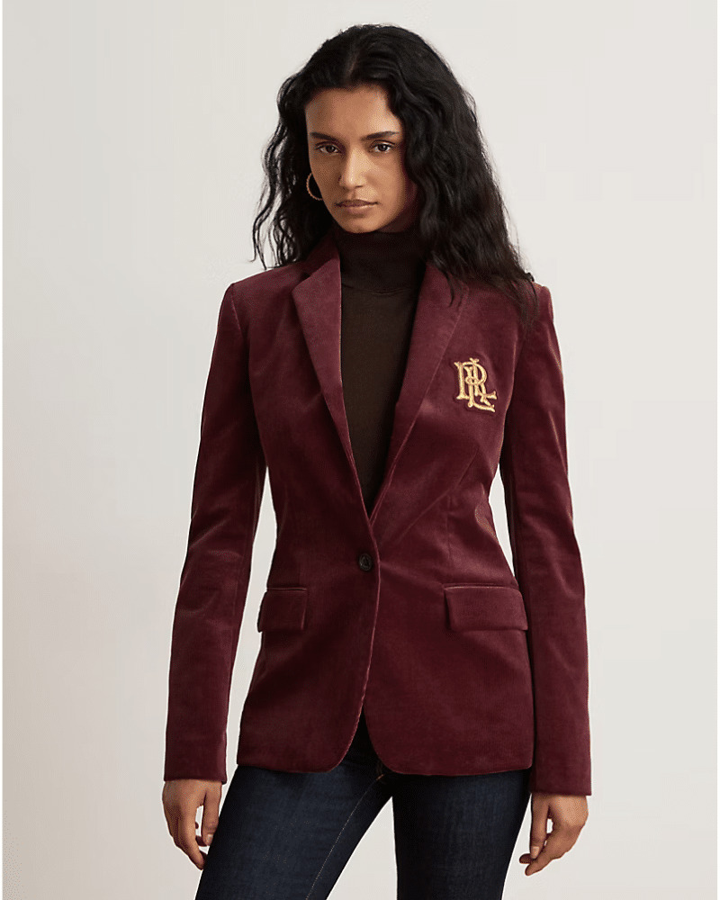 Women's Burgundy Blazer Ralph Lauren 200P14619500-RED