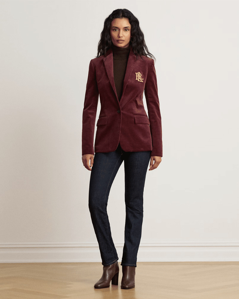 Women's Burgundy Blazer Ralph Lauren 200P14619500-RED