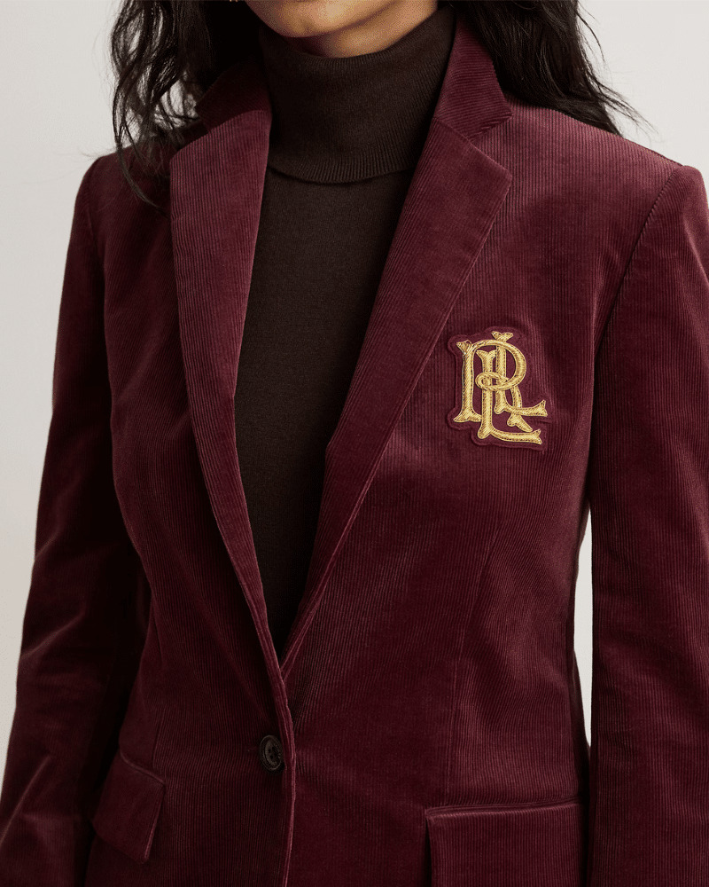 Women's Burgundy Blazer Ralph Lauren 200P14619500-RED