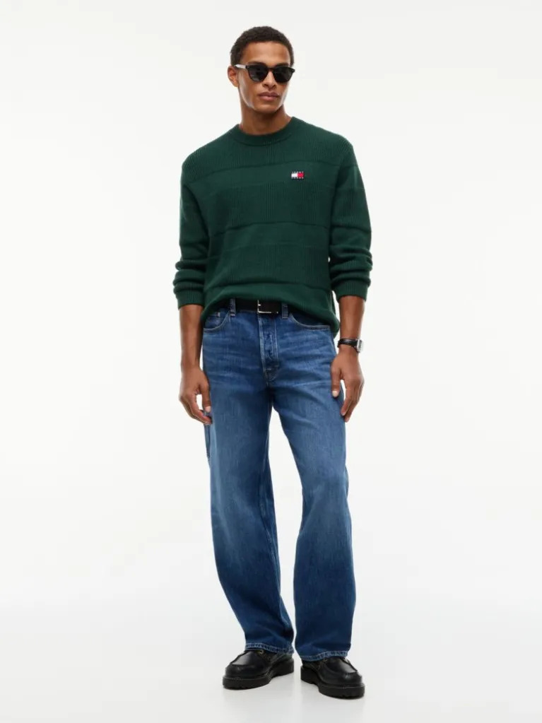 Men's Green TJM REG TEXTURED SWEATER Tommy Jeans DM0DM23571-M2Q