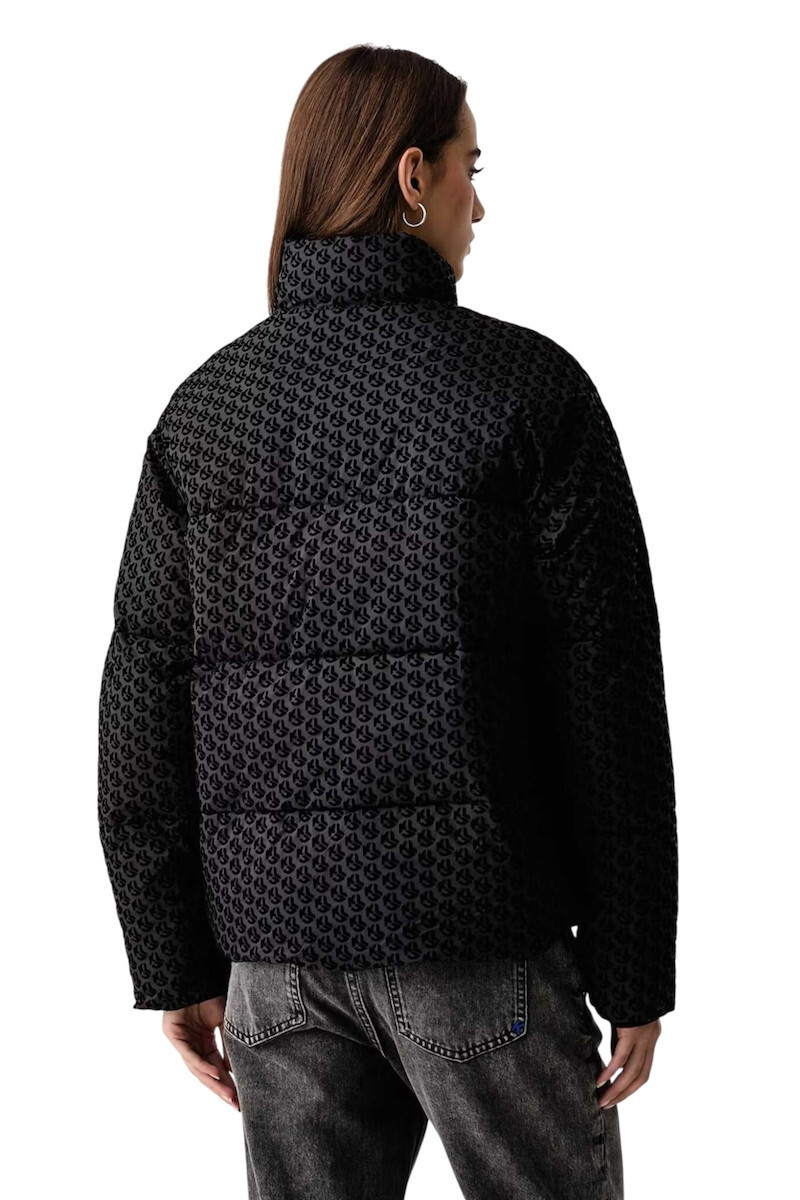 Γυναικείο Monogram Puffer Μπουφάν Μαύρο Karl Lagerfeld Jeans B4W15020-A75